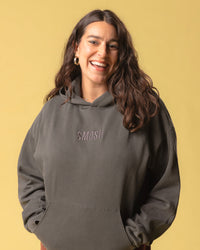 Essentials Embroidered Hoodie - Faded Black