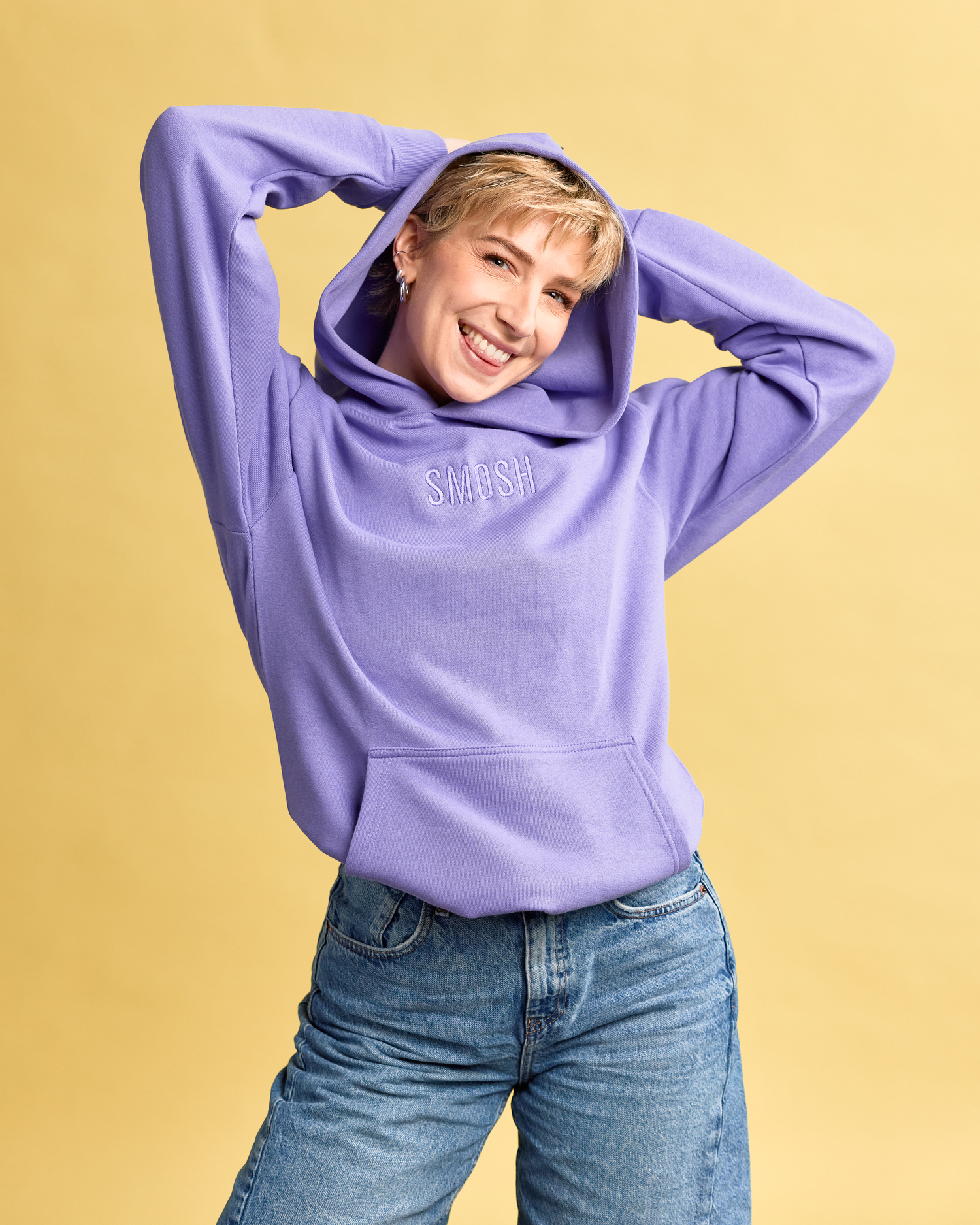 Essentials Embroidered Hoodie - Purple