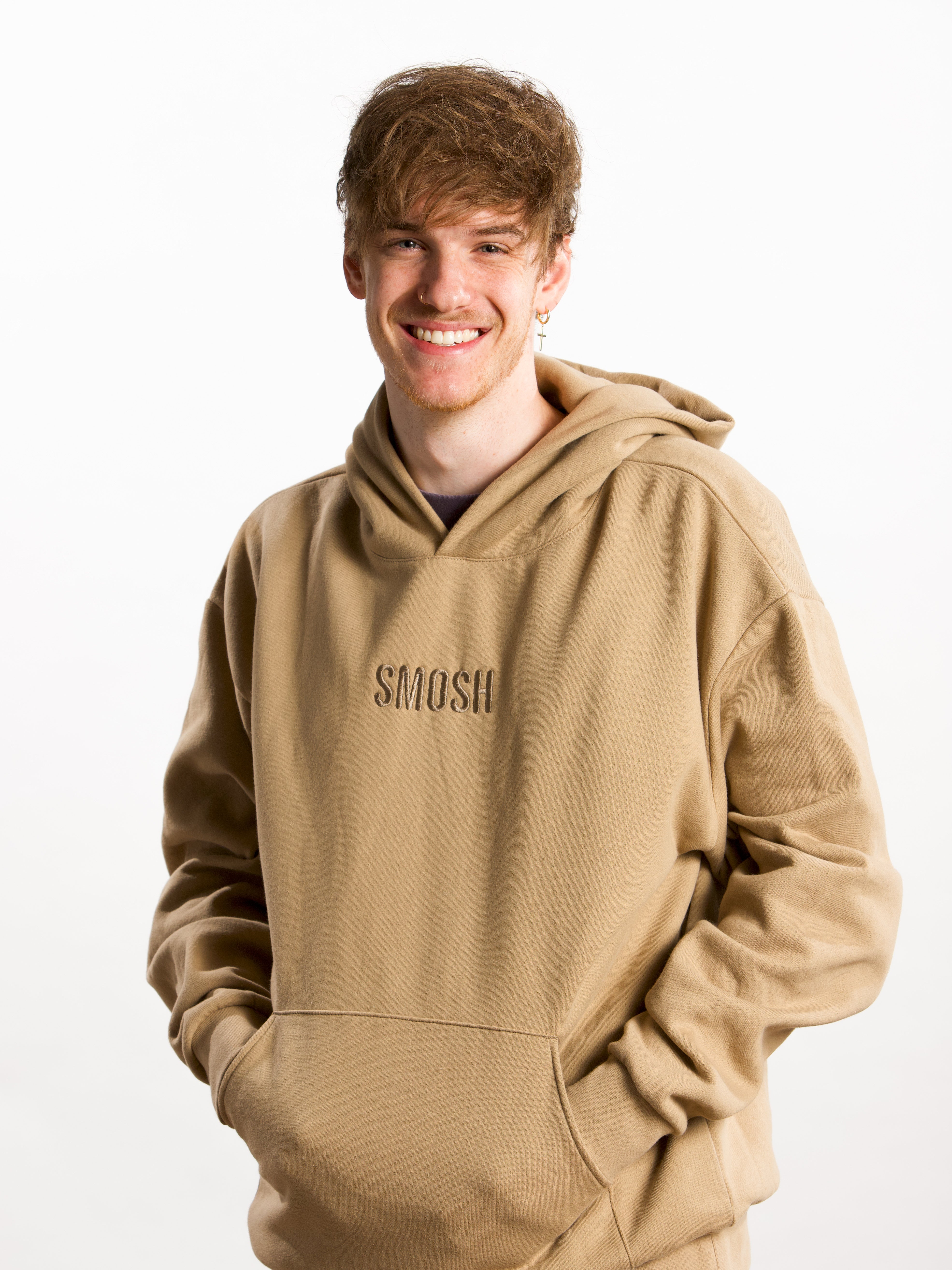 Essentials Embroidered Hoodie - Camel