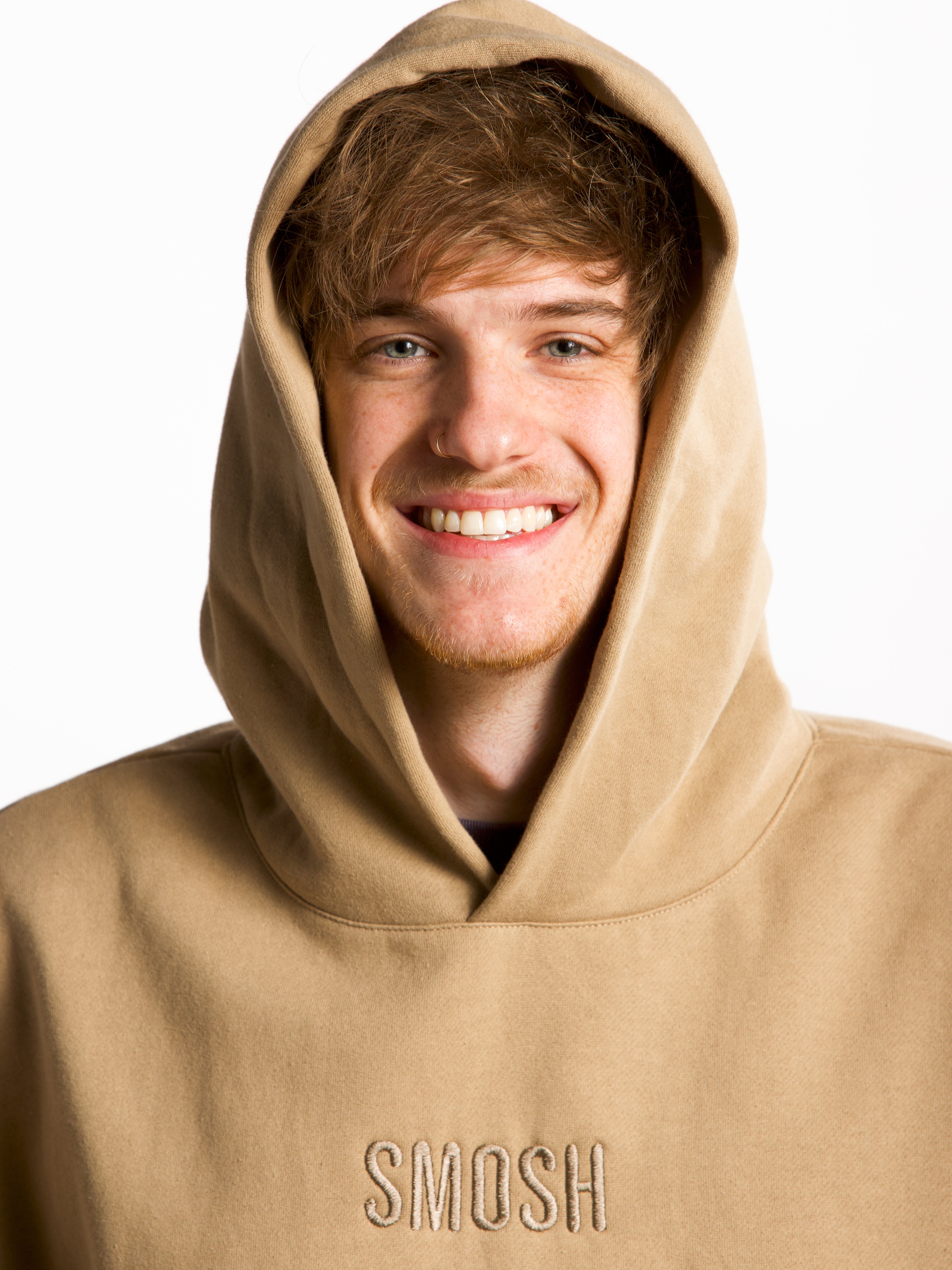 Essentials Embroidered Hoodie - Camel