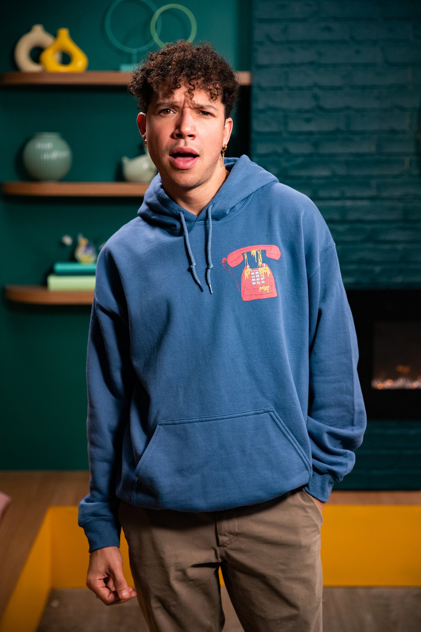Not A Pizza Place Hoodie - Blue