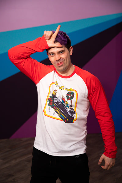 Roasted To Death Raglan Tee - White Red