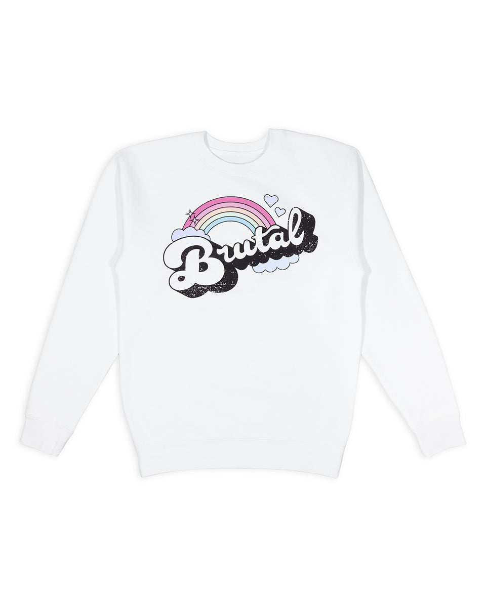White Smosh Brutal crewneck sweater