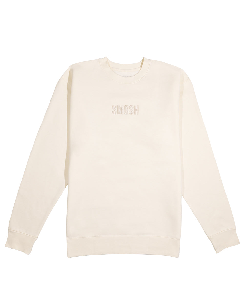 Cream Smosh Essentials Embroidered Crewneck