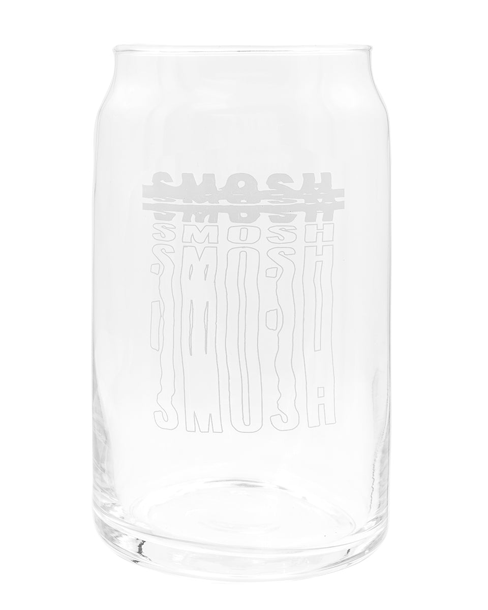 Clear glass smosh frosted logo drinkware cans