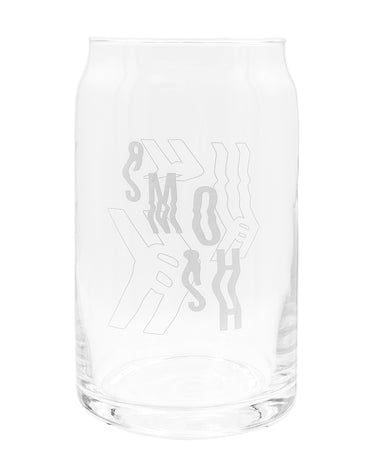 Clear glass smosh frosted logo drinkware cans