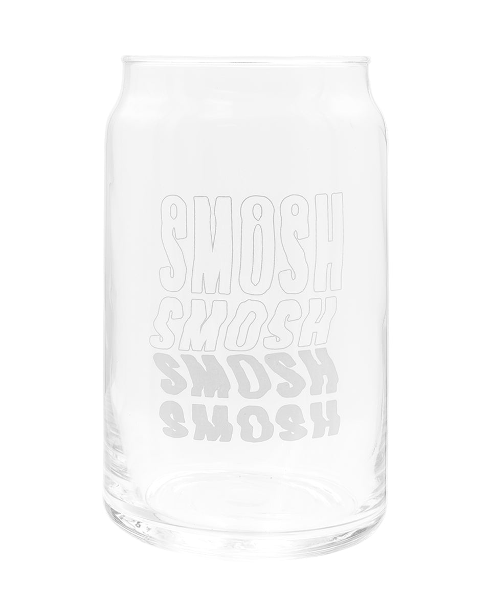 Clear glass smosh frosted logo drinkware cans