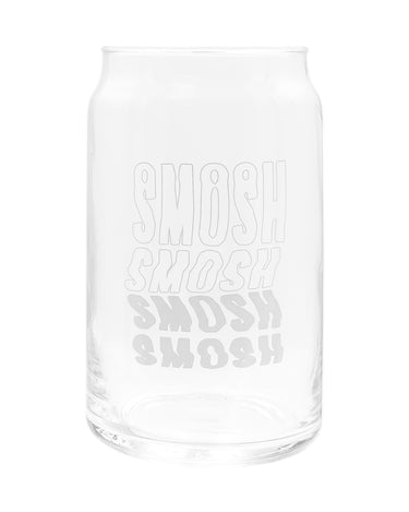 Clear glass smosh frosted logo drinkware cans