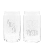 Clear glass smosh frosted logo drinkware cans