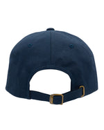 Smosh chronically offline navy baseball hat with adjustable strap, back