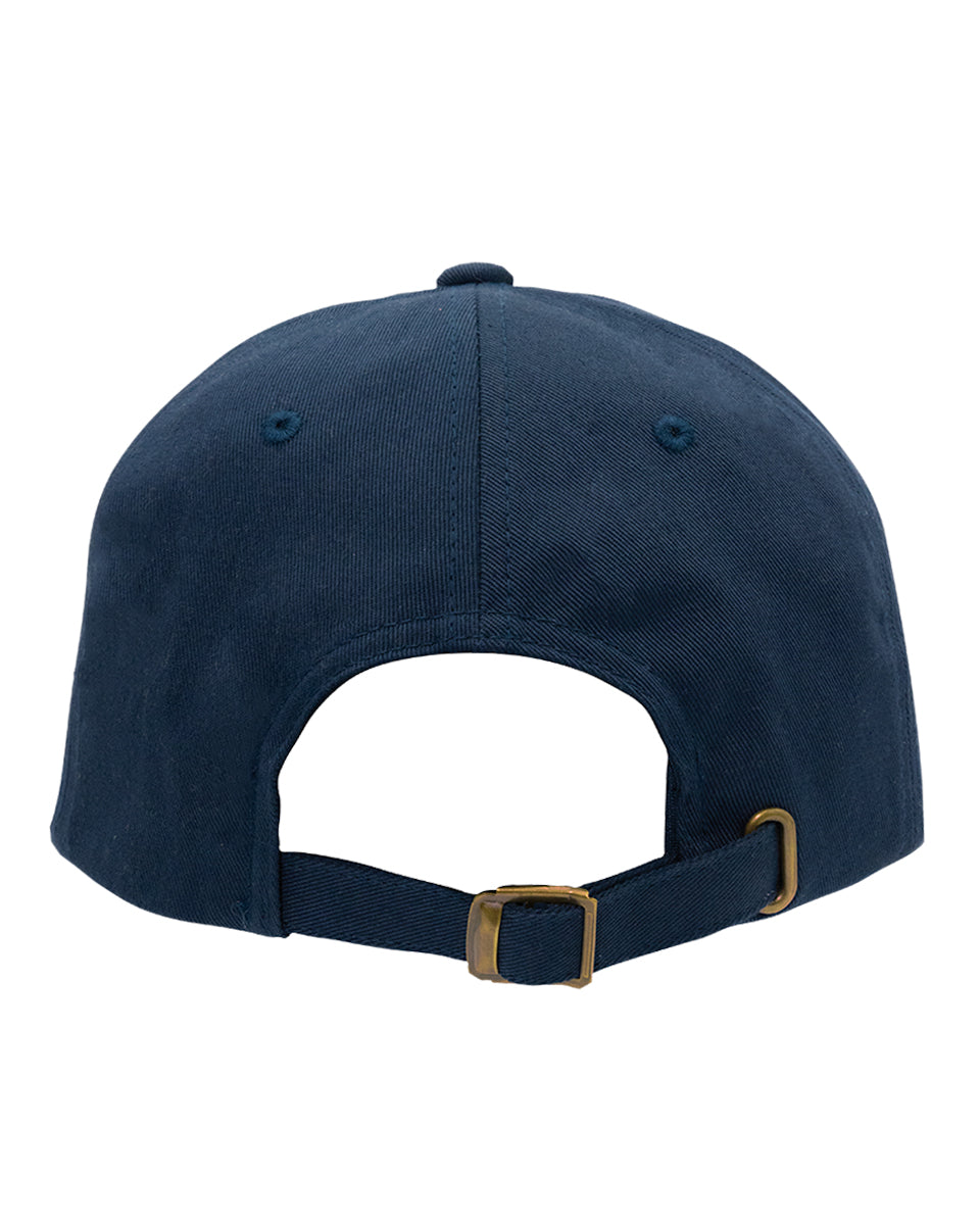 Smosh chronically offline navy baseball hat with adjustable strap, back