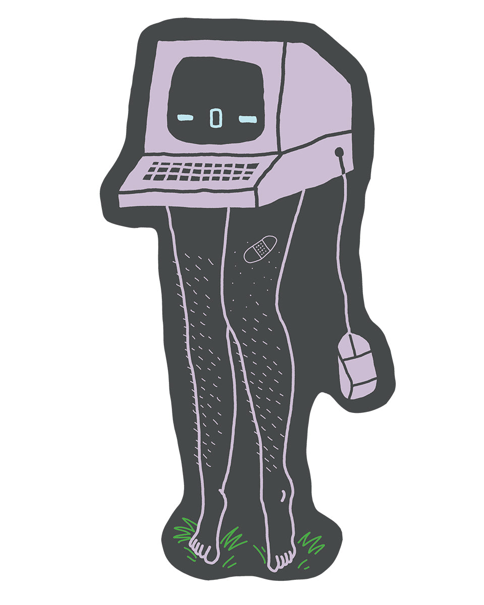 smosh chronically offline computer standing up sticker