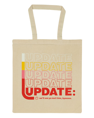 Beige, white, yellow, pink, red, Reddit Youtube Smosh Update: tote bag