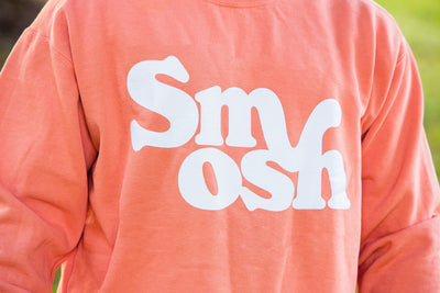 Shayne Topp from Smosh wearing Retro Logo Crewneck in Terracotta