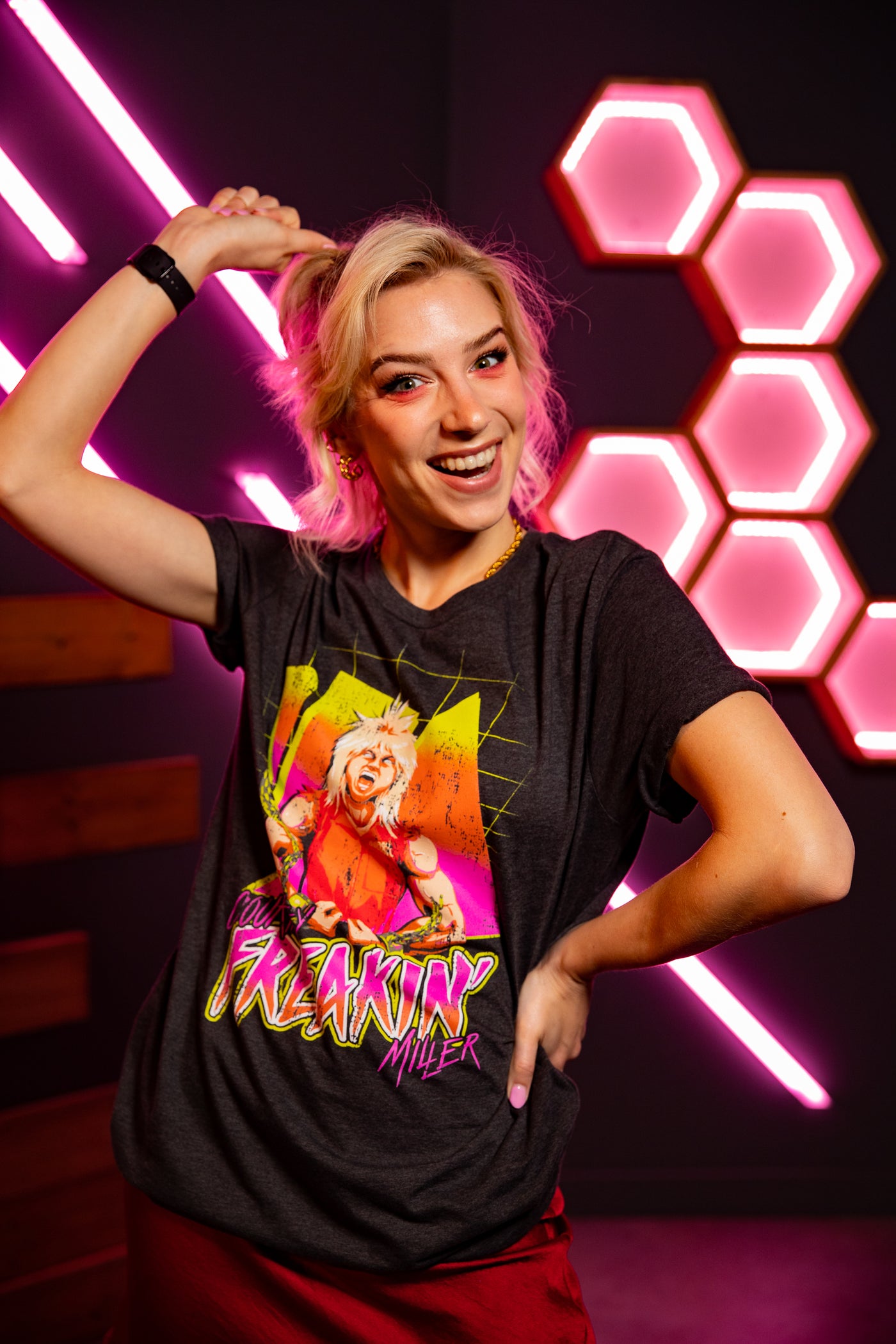 Courtney Freakin Mania Tee - Dark Gray