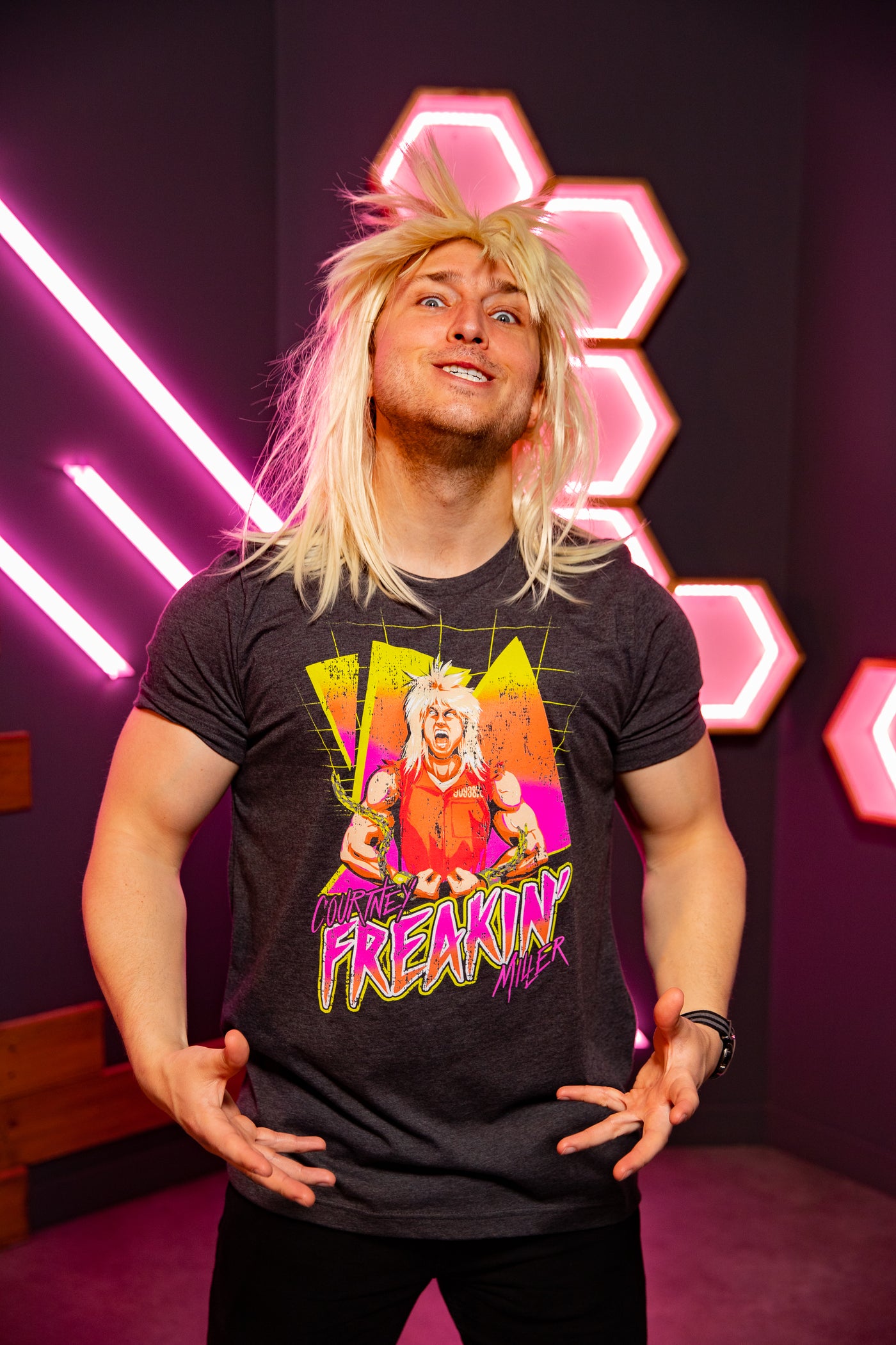Courtney Freakin Mania Tee - Dark Gray