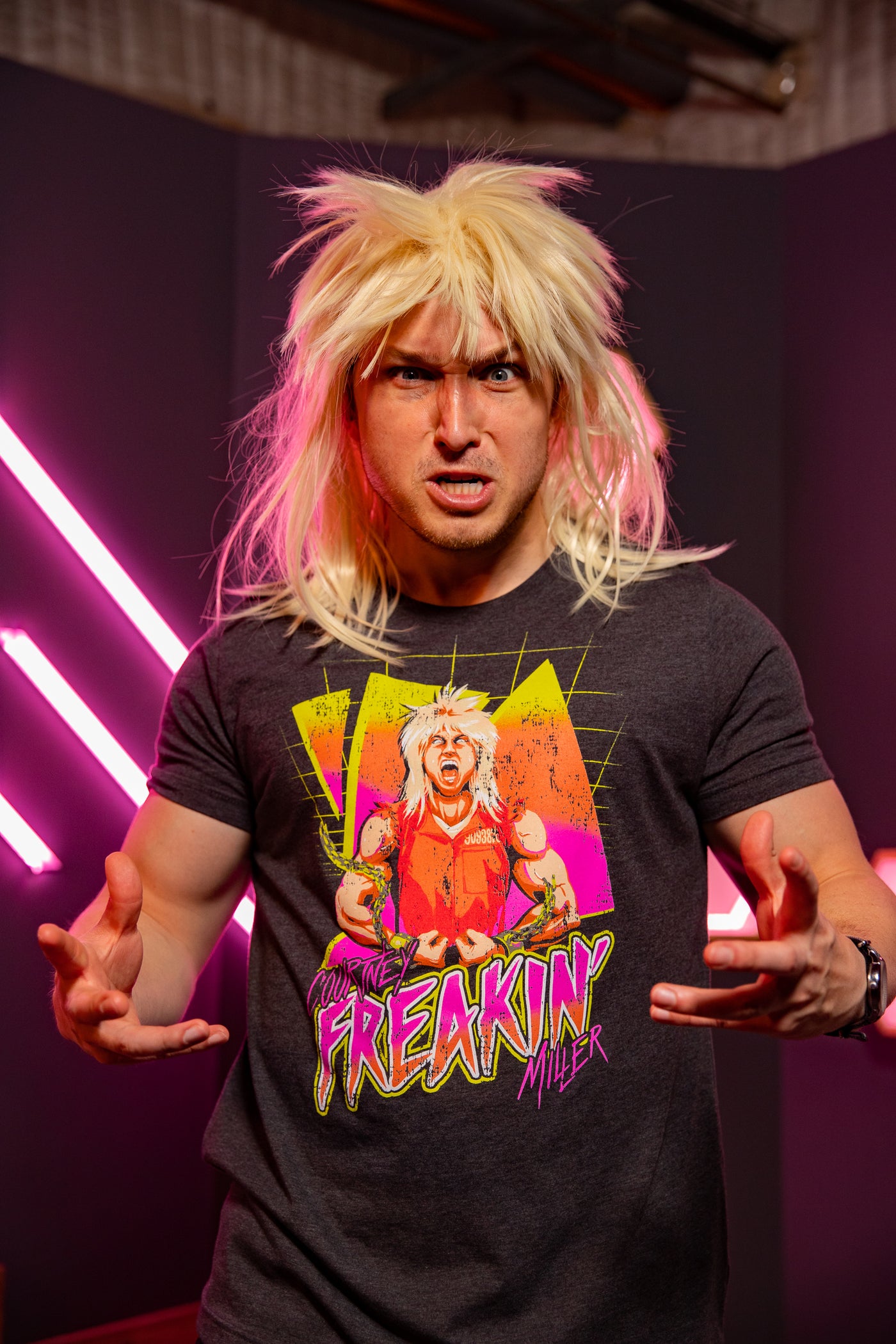 Courtney Freakin Mania Tee - Dark Gray