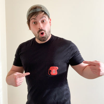 Black Pizza Place Pocket Tee