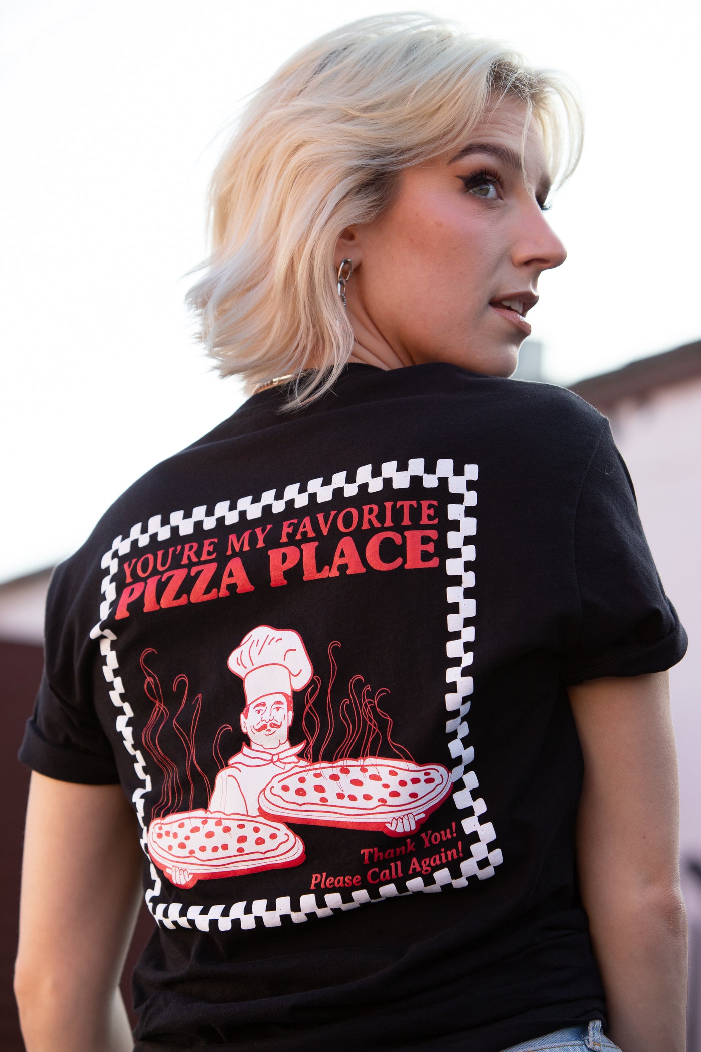 Pizza Place Box Tee - Black