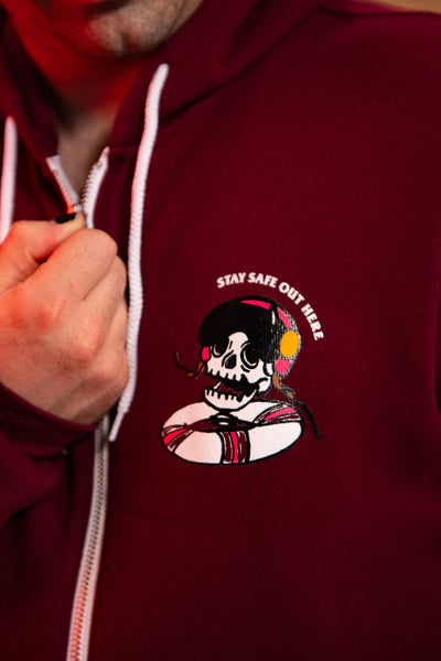 Boneless Zip Hoodie - Maroon
