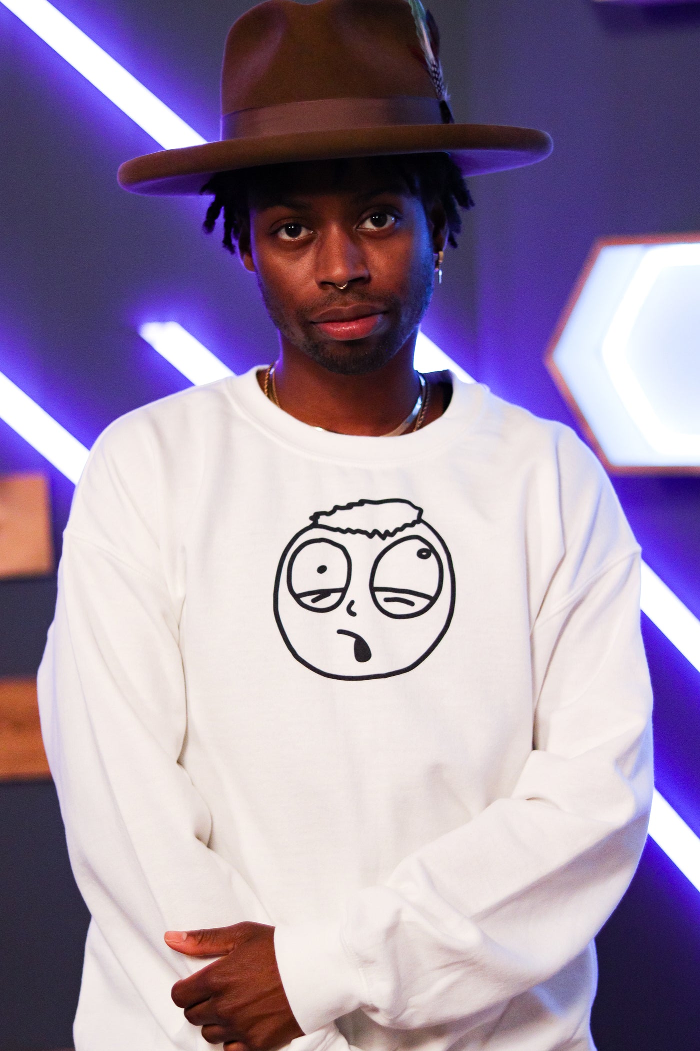Nice Job Idiot Crewneck - White