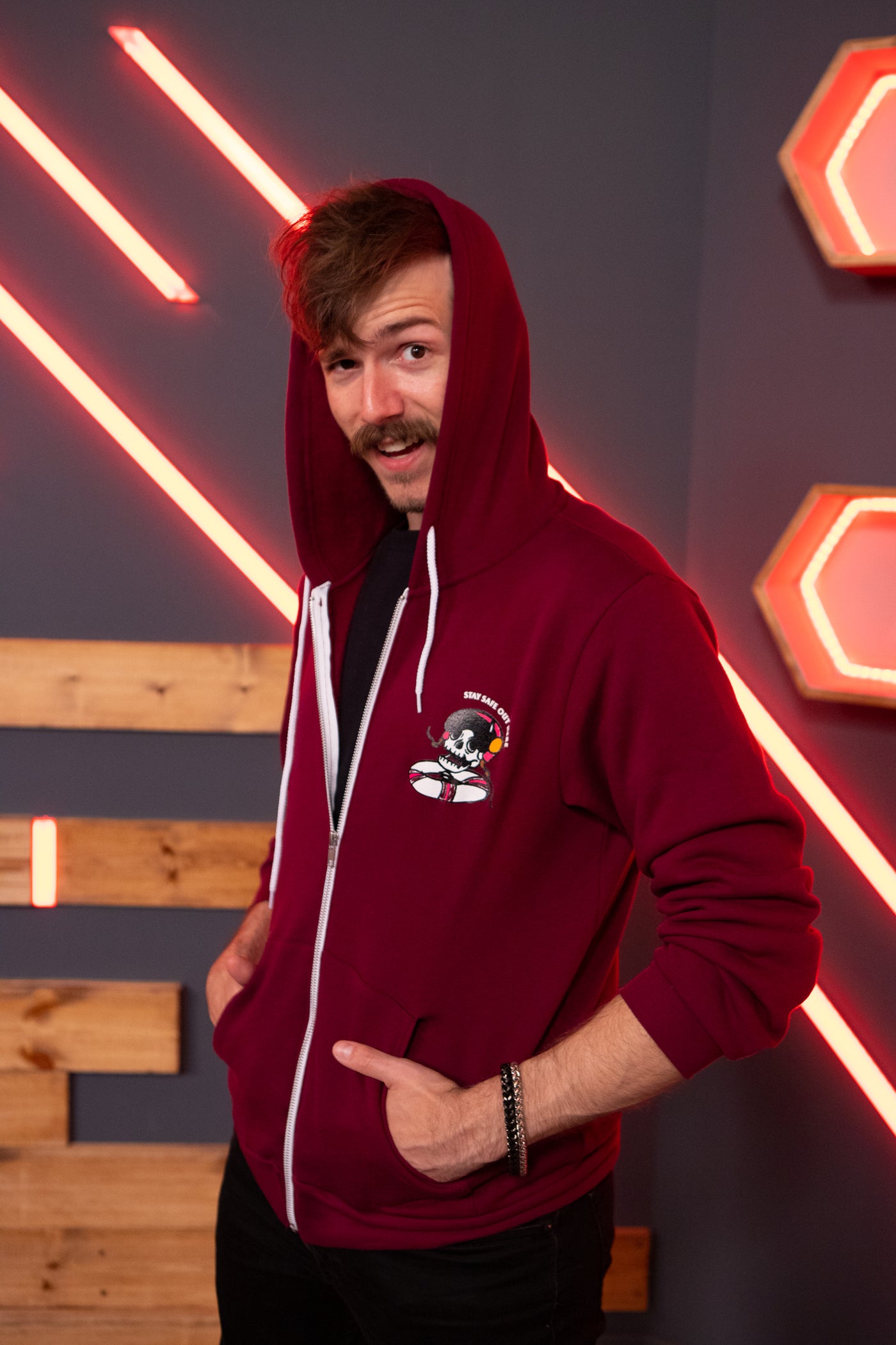 Boneless Zip Hoodie - Maroon