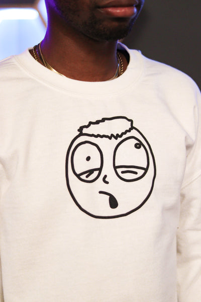 Nice Job Idiot Crewneck - White