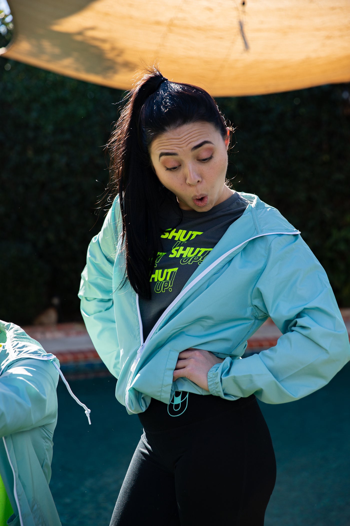 Shut Up! Windbreaker - Aqua