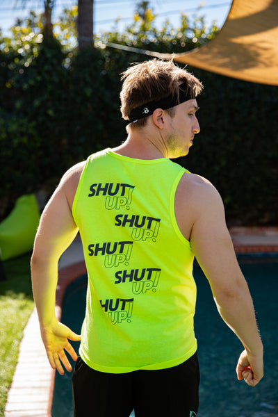 Shut Up! Tank Top - Neon Yellow