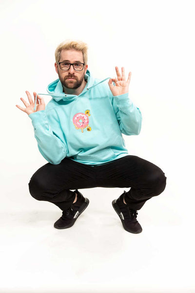 Pink Donut Embroidered Hoodie