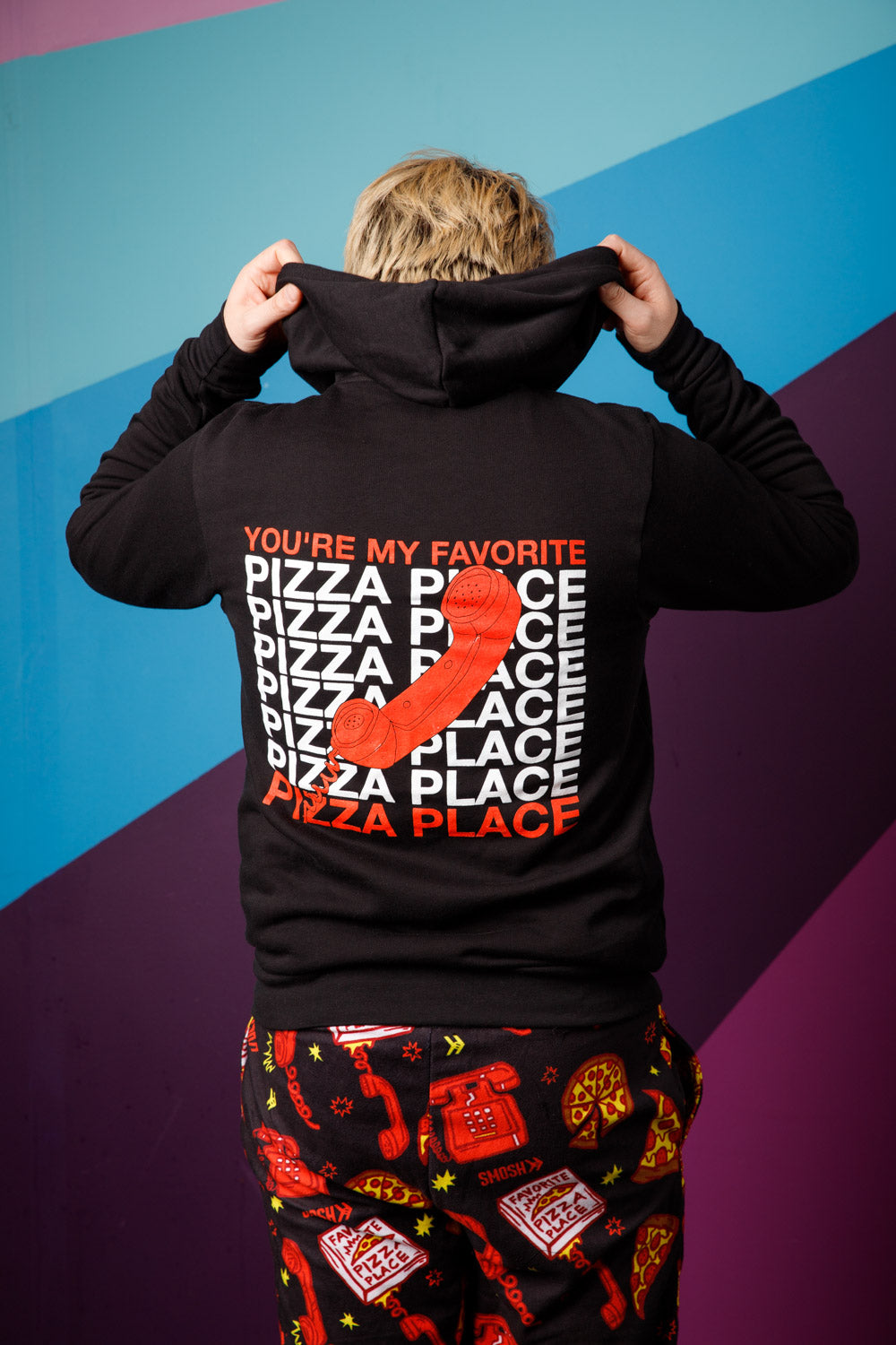 Black Pizza Place Hoodie