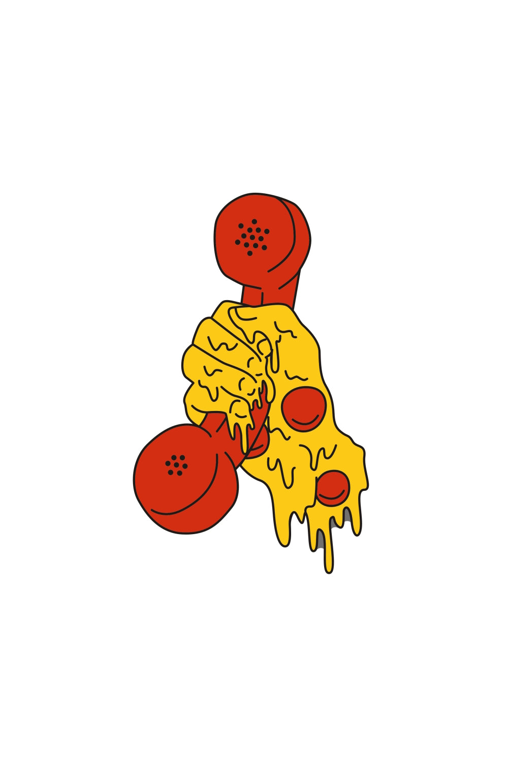 My Favorite Pizza Caller Enamel Pin